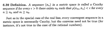 Browder - Definition 6.39 ... Cauchy Sequence ....png