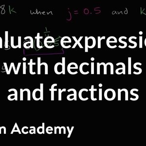 How to evaluate expressions in two variables with decimals and fractions | 6th grade | Khan Academy