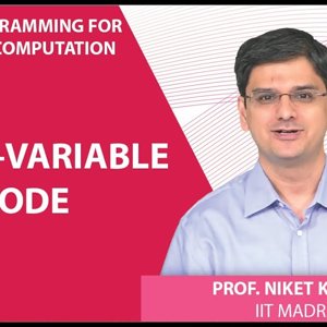 MATLAB Programming for Numerical Computation by Niket Kaisare (NPTEL):- Lecture 8.1: Multi-Variable ODE