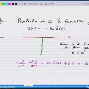 Introductory Quantum Mechanics with Prof. Manoj Harbola (NPTEL):- Lecture 38: Solution of Schrodinger equation for a particle in delta functions