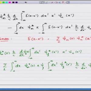 Introductory Quantum Mechanics with Prof. Manoj Harbola (NPTEL):- Lecture 33: Equivalance of Heisenberg and Schrodinger formulations  II