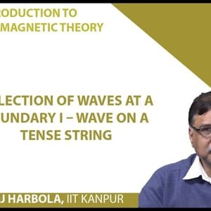 Introduction to Electromagnetism by Prof. Manoj Harbola (NPTEL):- Reflection of waves at a boundary 1 – wave on a tense string