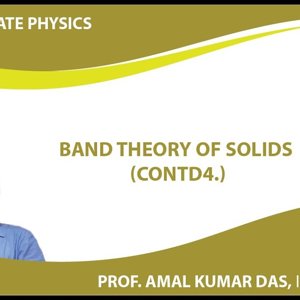 Solid State Physics by Prof. Amal Kumar Das (NPTEL):- Lecture 44: Band Theory of Solids (Contd.)
