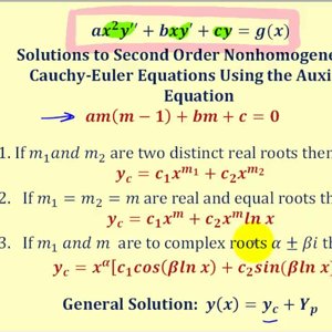 Second Order Nonhomogeneous Cauchy-Euler Differential Equations