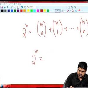 Combinatorics by Dr. L. S. Chandran (NPTEL):- Lecture 06: Elementary concepts; Binomial theorem; Bijective proofs - Part 1