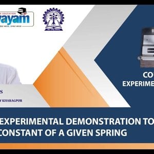 Experimental Physics I (NPTEL):- Lecture 23: Experiment to calculate the spring constant