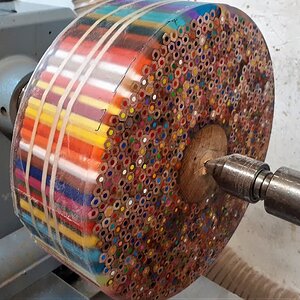 Woodturning - The Pencil Donut !!