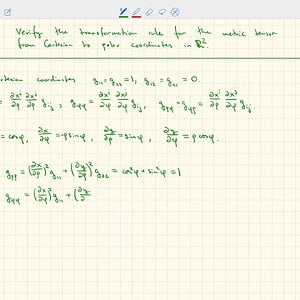 SH2372 General Relativity (7X): Coordinate transformation of metric components