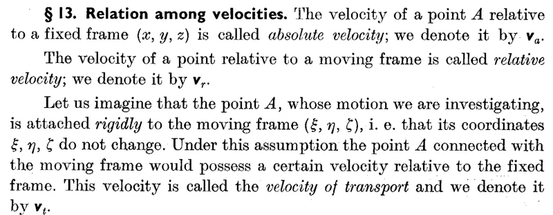 Thread 'Is 'Velocity of Transport' a Recognized Term in English Mechanics Literature?'