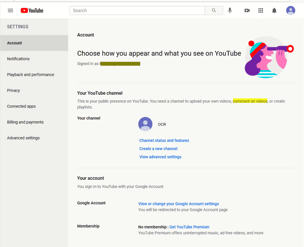 Why can't I comment on YouTube videos?