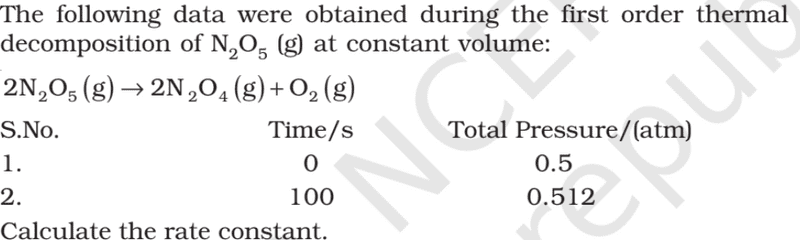 Thread 'Confusion regarding a chemical kinetics problem'