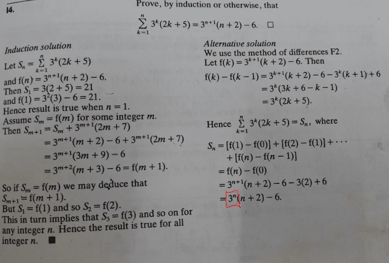 Thread 'Solve this problem that involves induction'