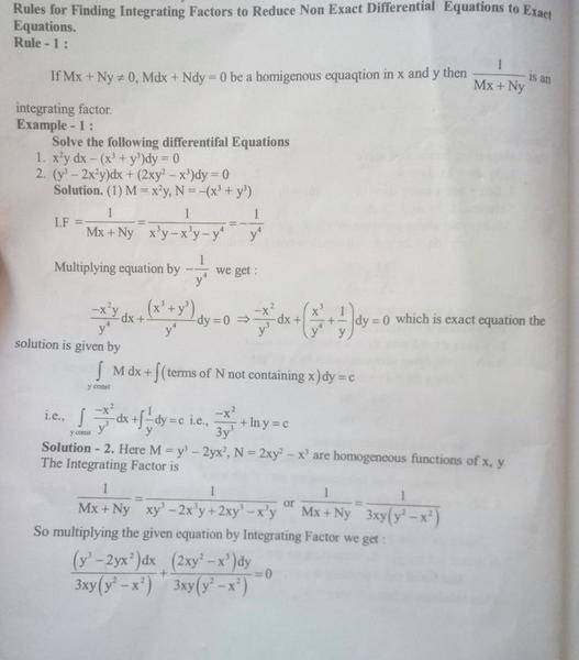 Help In Solving An Inexact Differential Equation Physics Forums