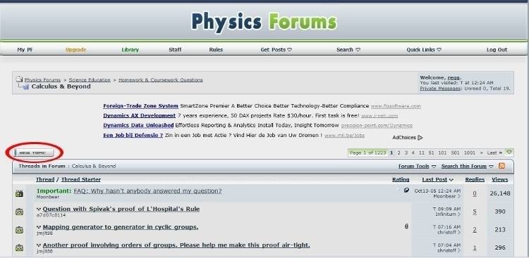 Physics Forums FAQ and HowTo