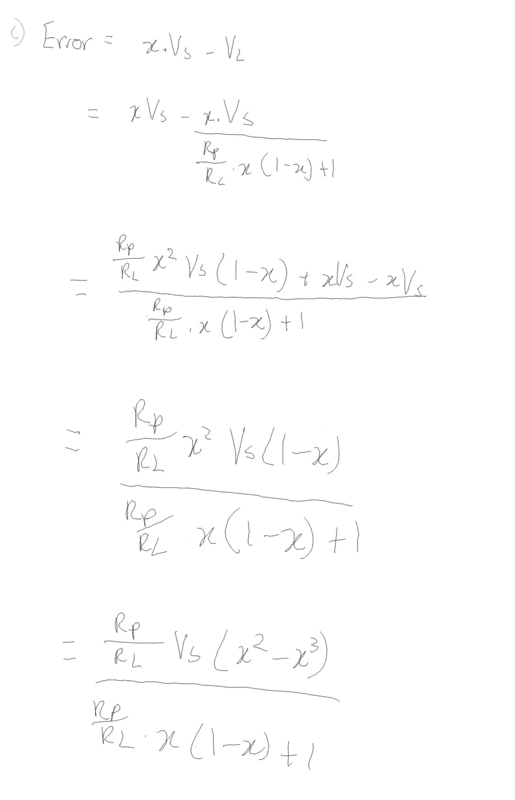 Derivation of the error due to a finite load attached to a potentiometer