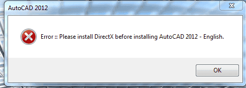 autocad direct x istiyor.png