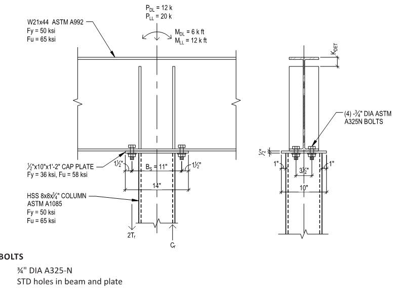 Steel frame connection