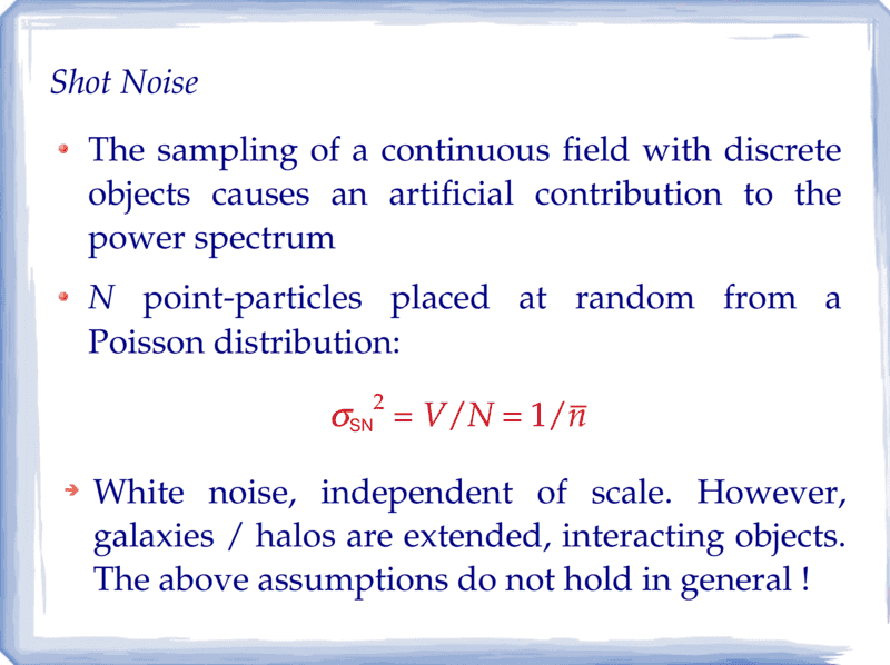 Expression of the mean and variance of spectroscopic Shot Noise