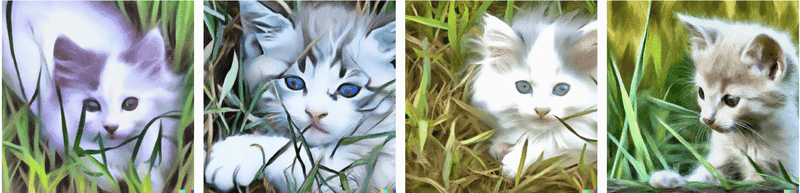 dalle cute kitten painting in grass.png