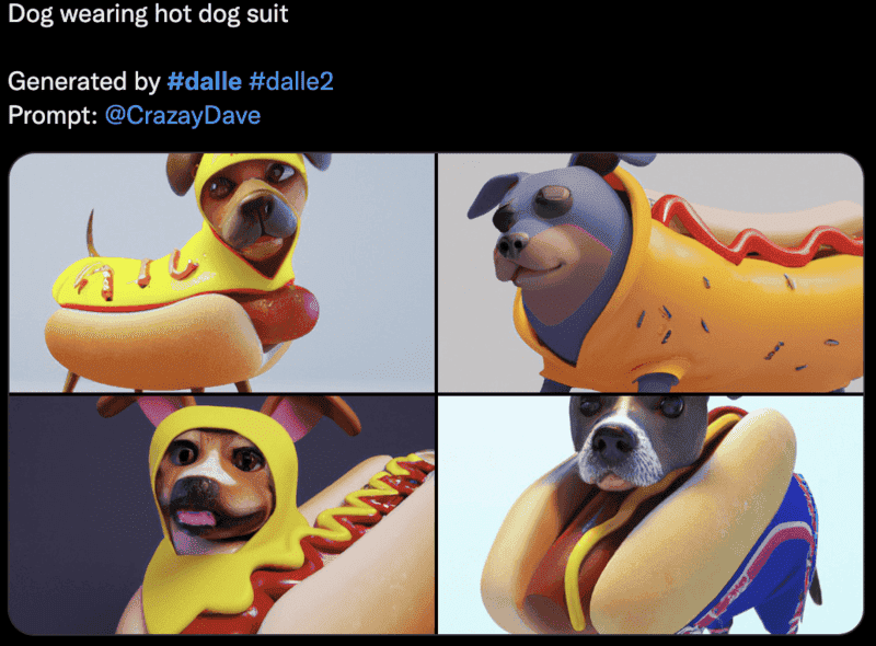 Dog wearing a hot dog suit.png
