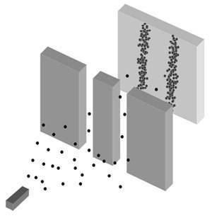 Double slit experiment with electrons - detector at one slit