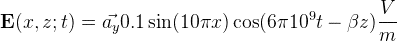 f{E}(x,z;%20t)%20=%20\vec{a_y}0.1\sin(10\pi%20x)\cos(6\pi%2010^9t%20-%20\beta%20z)%20\frac{V}{m}.gif