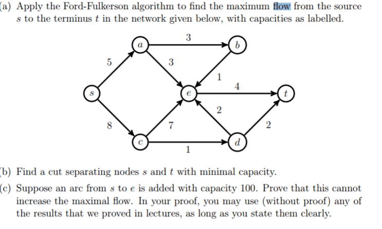 Maximum flow homework picture