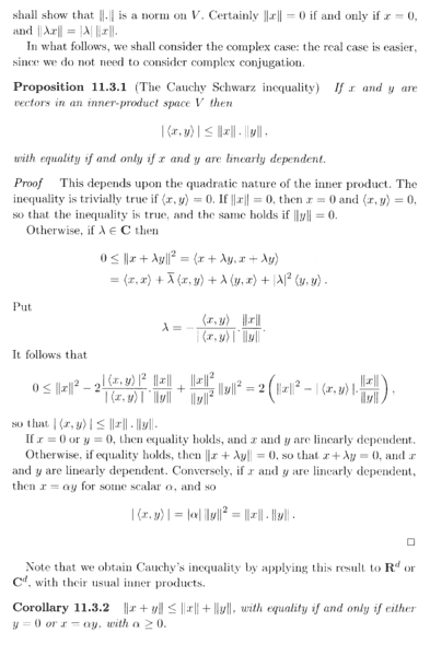 Garling - 3 -  Start of Section on Inner-Product Spaces ... PART 3 ... .png