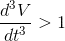 gif.latex?\frac{d^{3}V}{dt^{3}}%3E1.gif