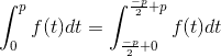 ?\int_{0}^{p}f%28t%29dt&space;=&space;\int_{\frac{-p}{2}&plus;0}^{\frac{-p}{2}&plus;p}f%28t%29dt.gif