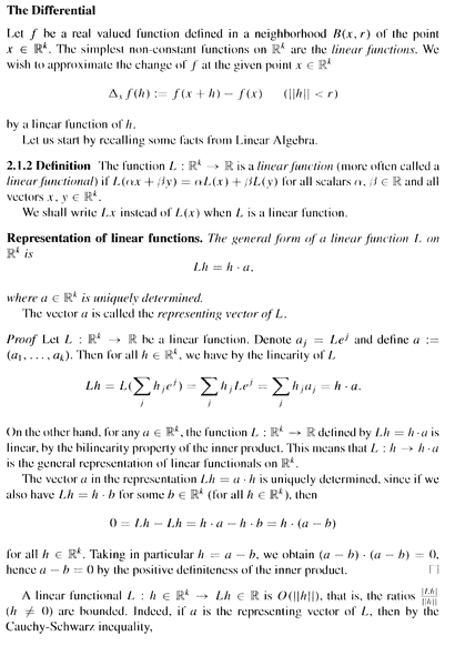 Kantorovitz - 1 - Sectiion on the DIfferential ... PART 1 ... .png