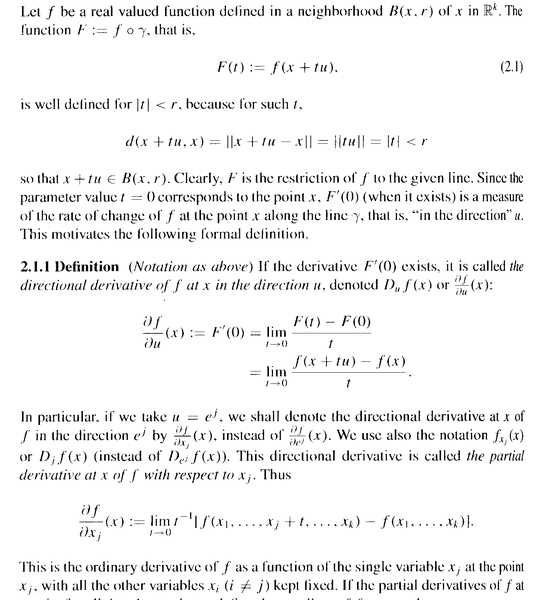 Kantorovitz - Definition of directional and partial derivatives ... .png