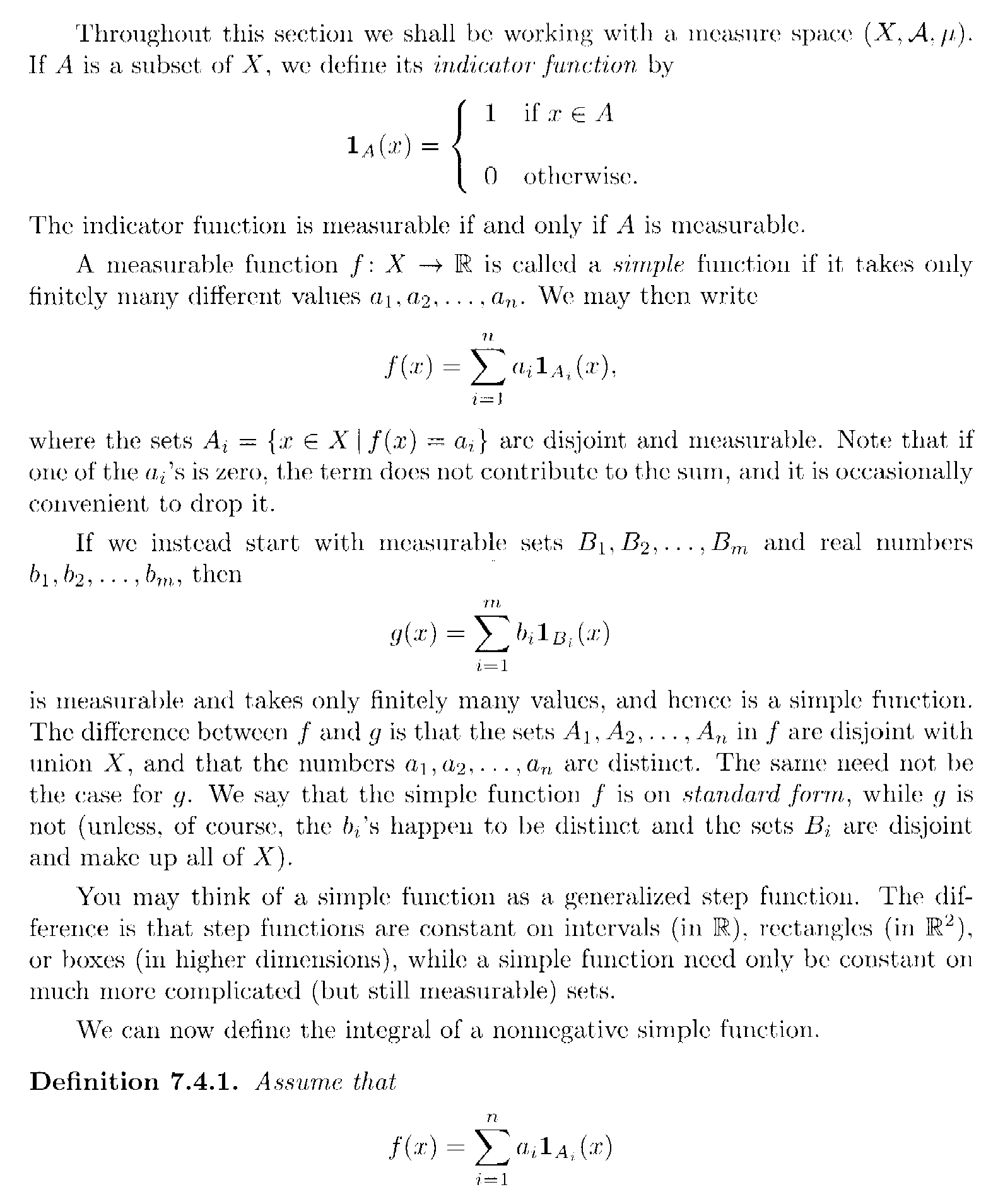 Lindstrom - 1 - Section 7.4 ... Integration of Simple Functions ... Part 1... .png
