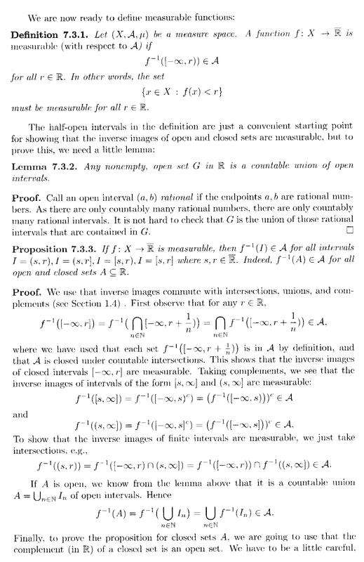 Lindstrom - 2 - Section 7.3 ... Measurable Functions ... Part 2 .png