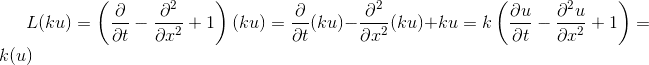 \partial&space;t}&space;-\frac{\partial^2&space;u}{\partial&space;x^2}&plus;1\right&space;)=k(u).gif
