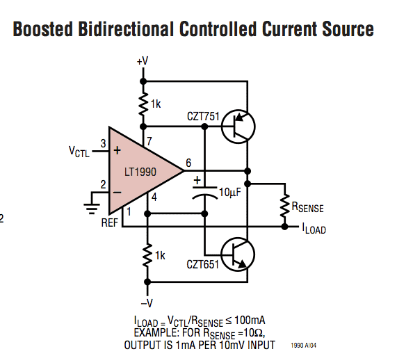 01A Bidirectional Current Source