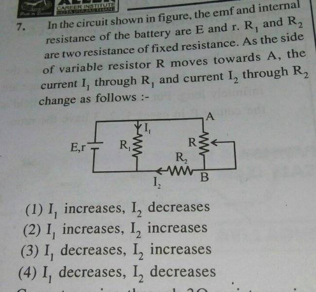 Does the current increase or decrease through the resistor