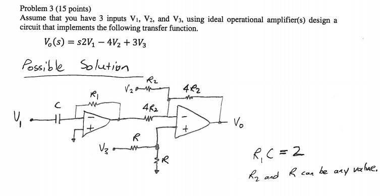 Designing a circuit from a transfer function • Physics Forums