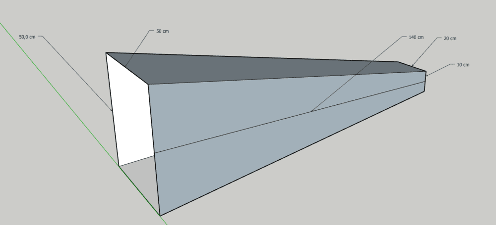 How much air pressure is needed to push water up a column?