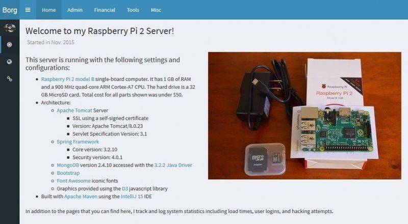 Raspberry Pi 2 Model B Desktop (Quad Core CPU 900 MHz, 1 GB RAM, Linux)