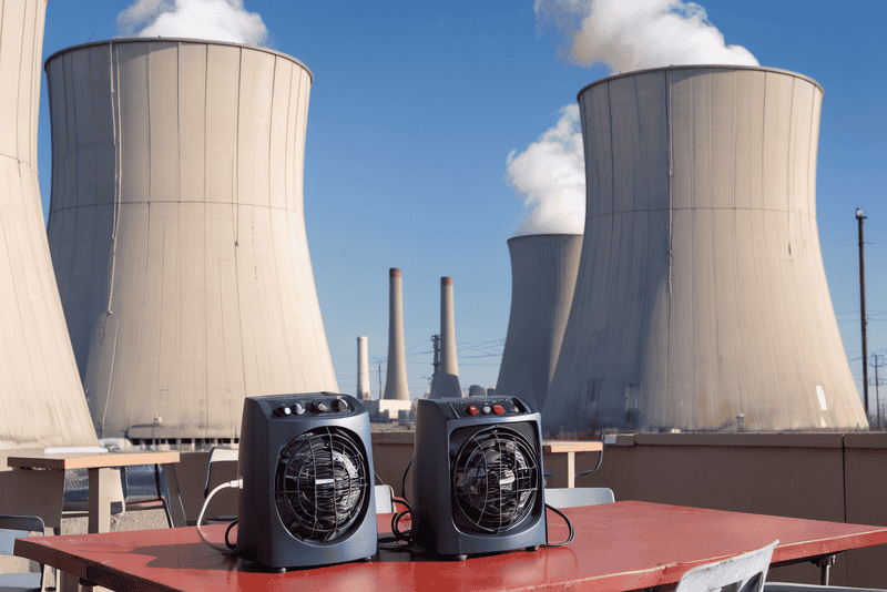 small_space_heaters_on_a_table__tangled_power_cords__outdoor__blue_sky__nuclear_cooling_towers...png