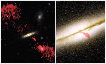 spiral galaxy with radio-emitting jet.jpg
