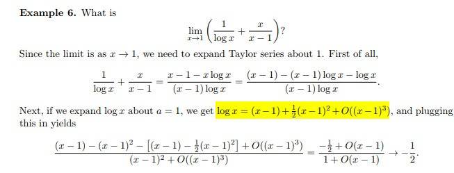 Taylor Series For Log X Physics Forums