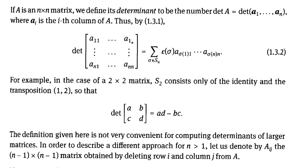 Wedge Product and Determinants. Tu, Proposition 3.27.