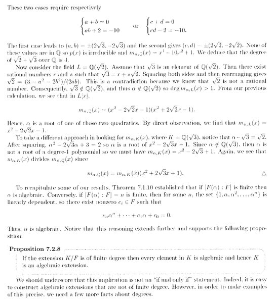 Automorphisms of Field Extensions .... Lovett, Example 11.1.8