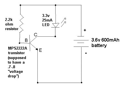 NPN 2N3904 Transistor Voltage Drop