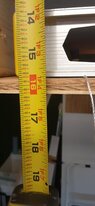 left measurement - ceiling to board