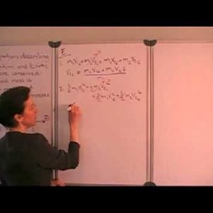 Conservation of momentum and kinetic energy one dimensional elastic collision
