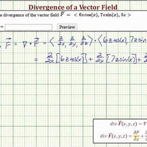 Ex 2: Determine the Divergence of a Vector Field