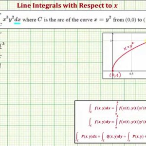 Evaluate a Line Integral of x^3y^2 with Respect to x (Differential Form)